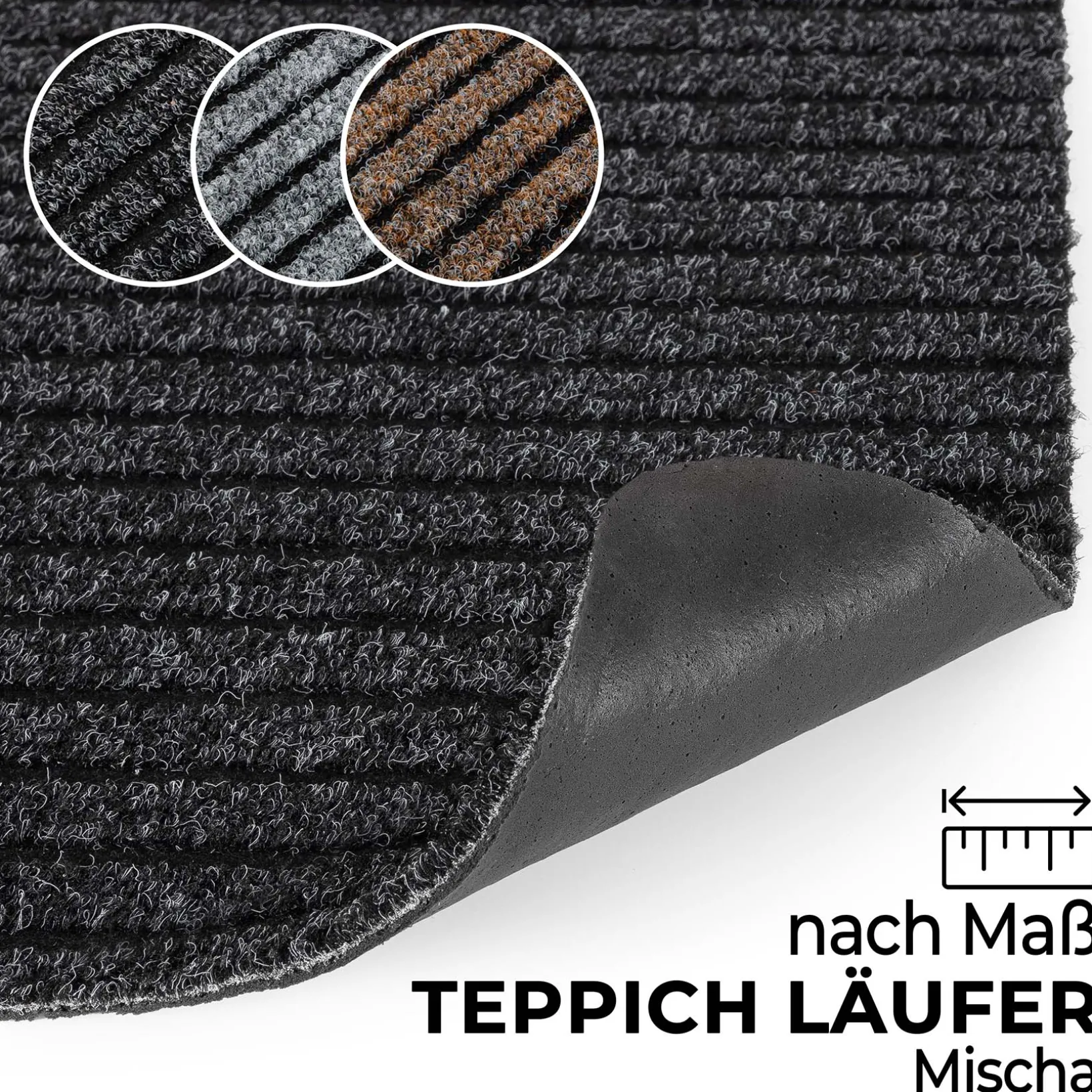 Läufer Flur Teppichläufer Sauberlaufmatte Mischa nach Maß