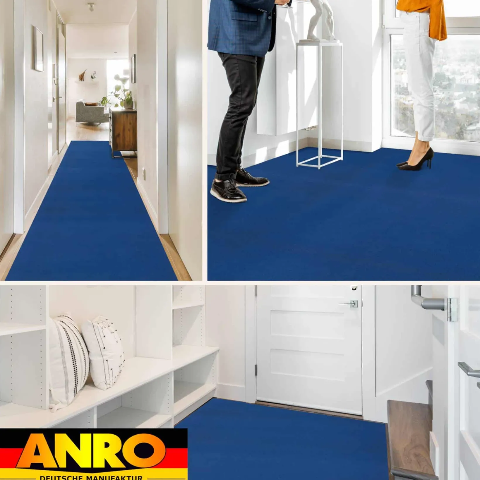 Messeteppich Eventteppich Blau Teppich für Messe Event Messeboden Meterware BFL-S1 Alex