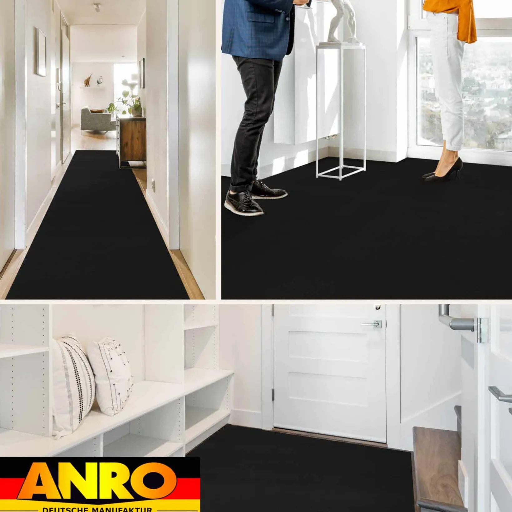 Messeteppich Eventteppich Schwarz Teppich für Messe Event Messeboden Meterware BFL-S1 Alex