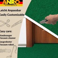 Messeteppich Rips Teppich für Messe Büro Eventteppich Grün Meterware BFL-S1 Yula