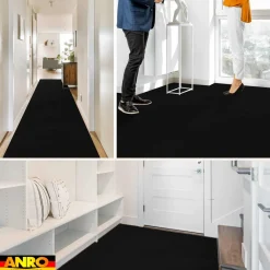 Messeteppich Rips Teppich für Messe Büro Eventteppich Schwarz Meterware BFL-S1 Yula