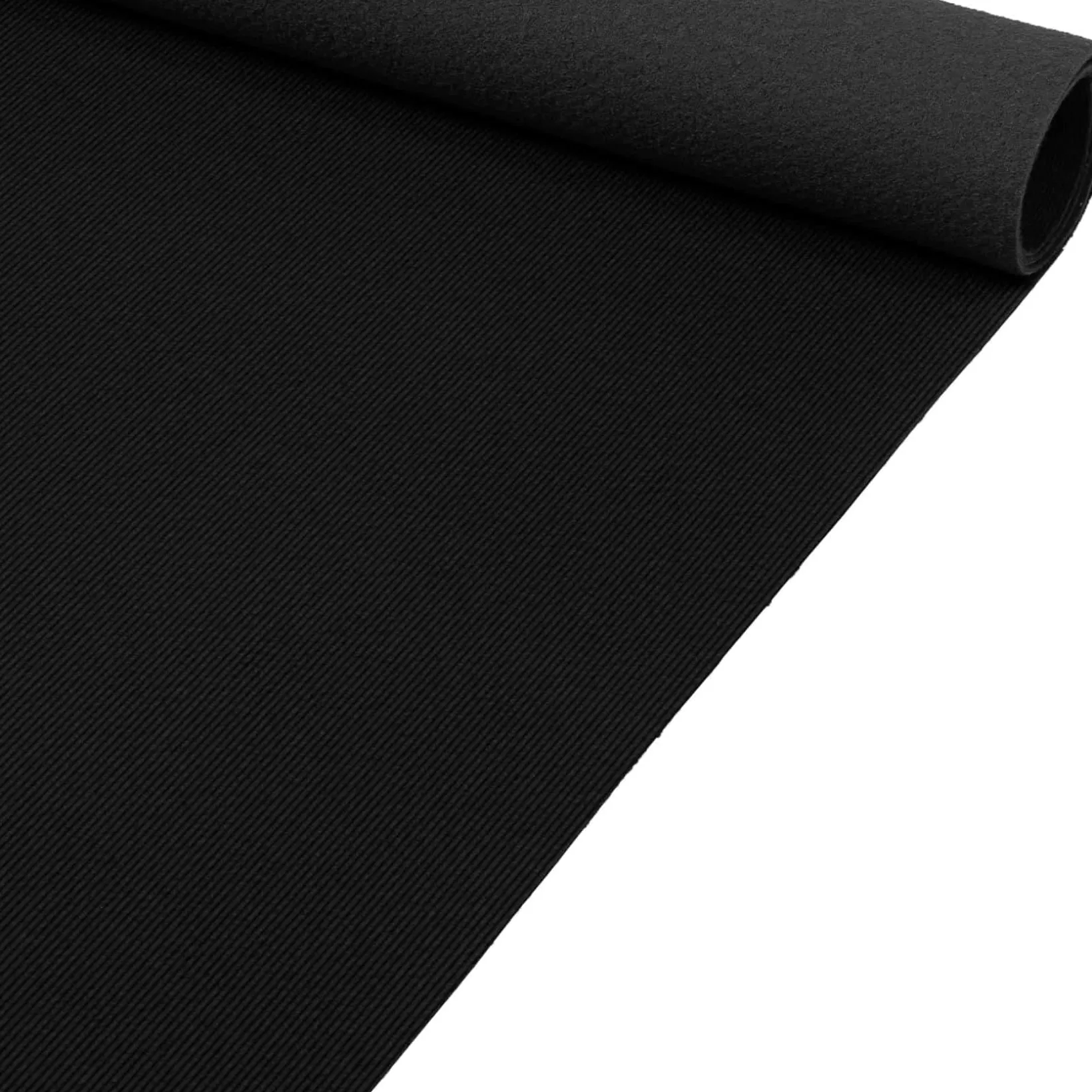 Messeteppich Rips Teppich für Messe Büro Eventteppich Schwarz Meterware BFL-S1 Yula