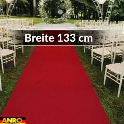 Messeteppich Rips Teppich für Messe Büro Eventteppich Rot Meterware BFL-S1 Yula