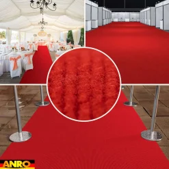 Messeteppich Rips Teppich für Messe Büro Eventteppich Rot Meterware BFL-S1 Yula