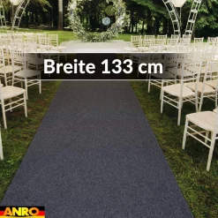 Messeteppich Rips Teppich für Messe Büro Eventteppich Grau Meterware BFL-S1 Yula