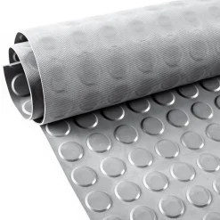 Noppenmatte Gummimatte Meterware TPE Gummiläufer Gummi Bodenbelag Noppen 3mm Grau Breite 140cm