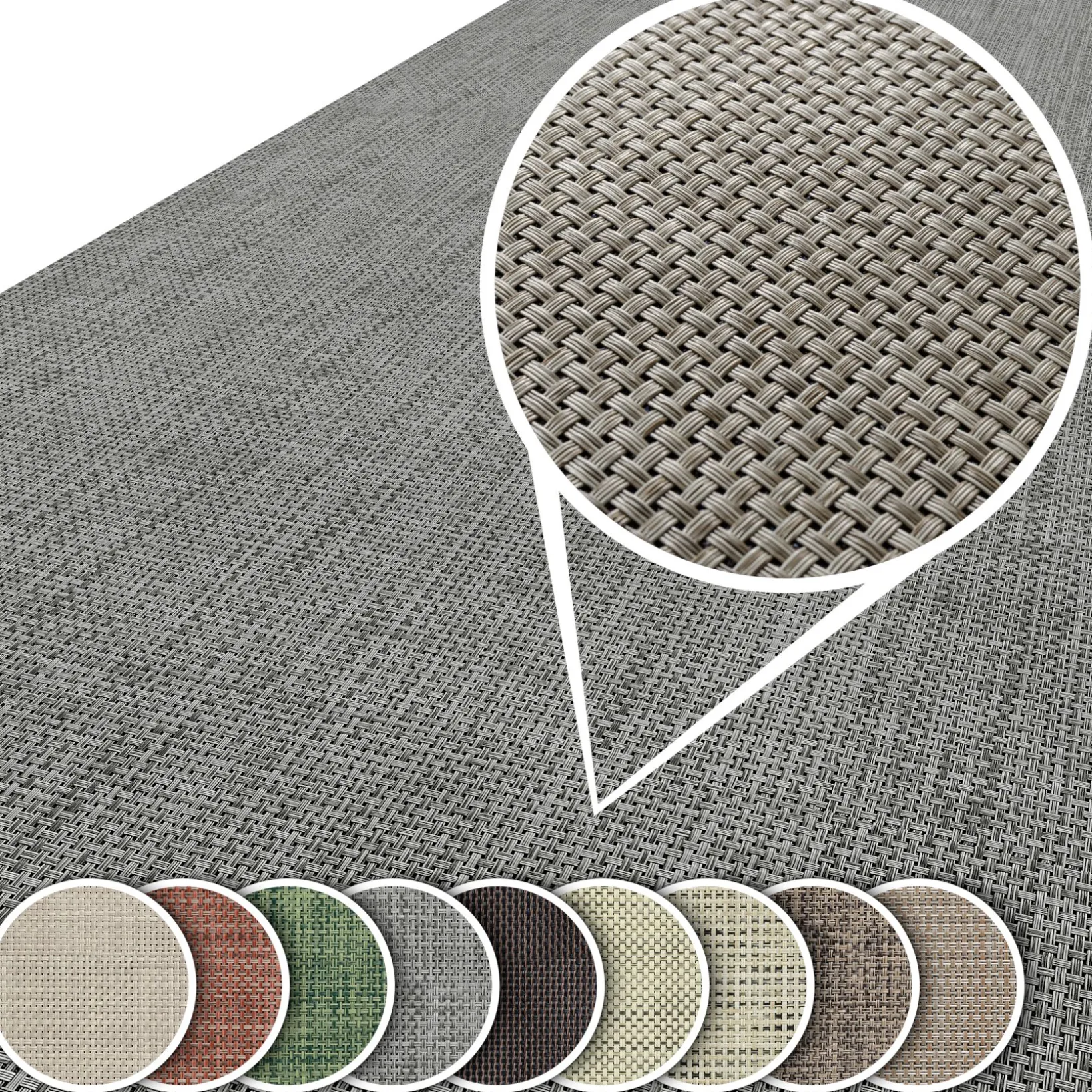 Outdoorteppich Teppichläufer Küchenläufer Rattan Tatami | 50/ 67/ 100 cm Breit