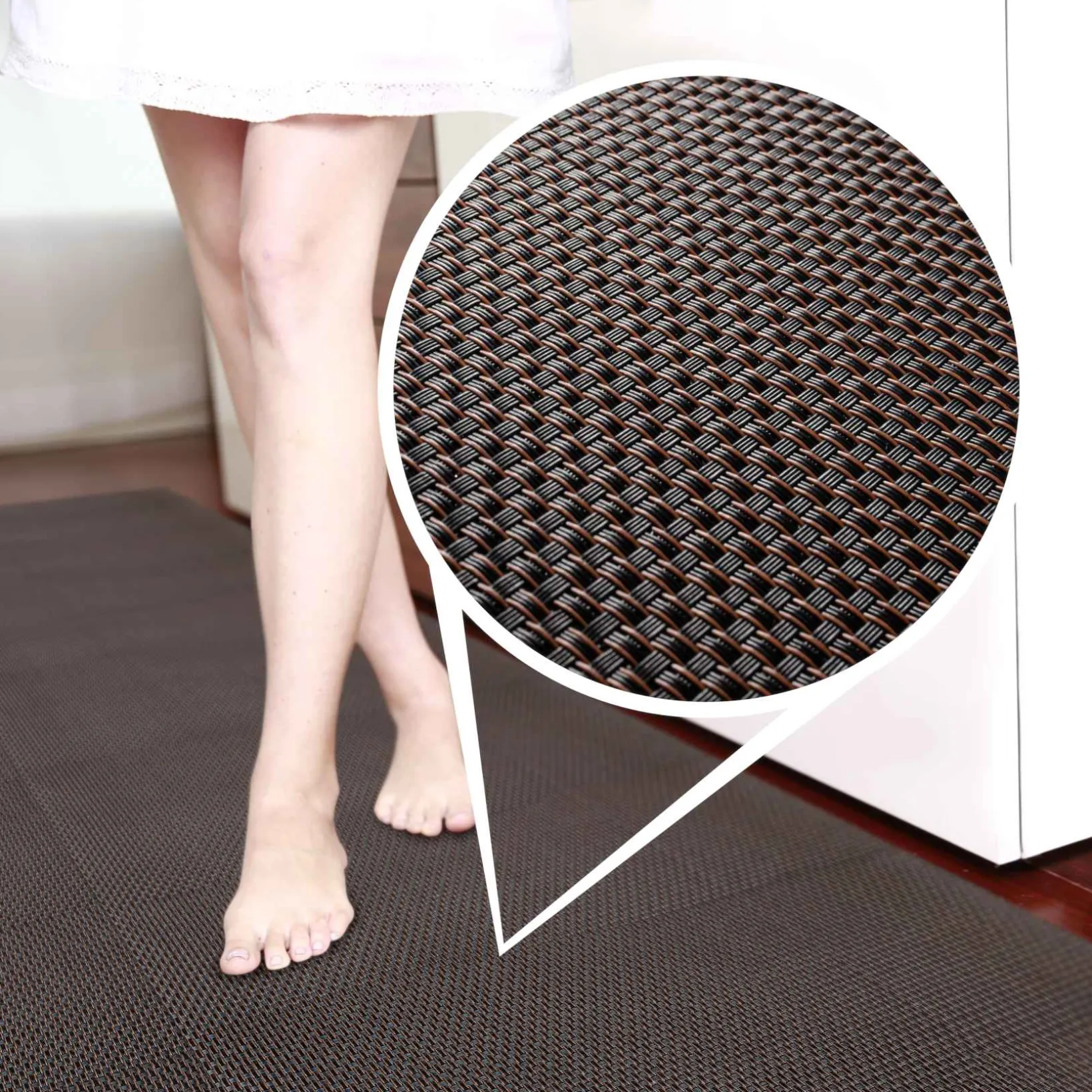 Outdoorteppich Teppichläufer Küchenläufer Rattan Tatami | 50/ 67/ 100 cm Breit