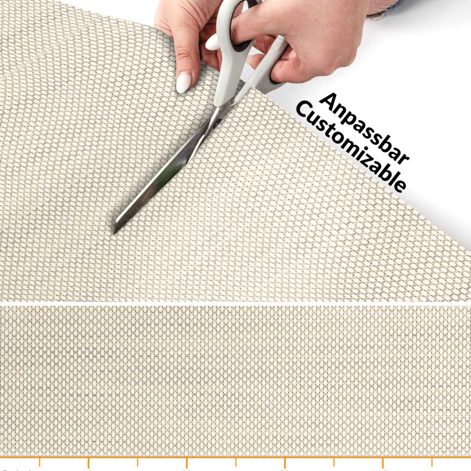 Outdoorteppich Teppichläufer Küchenläufer Rattan Tatami Flecht Gelb | 50cm Breit