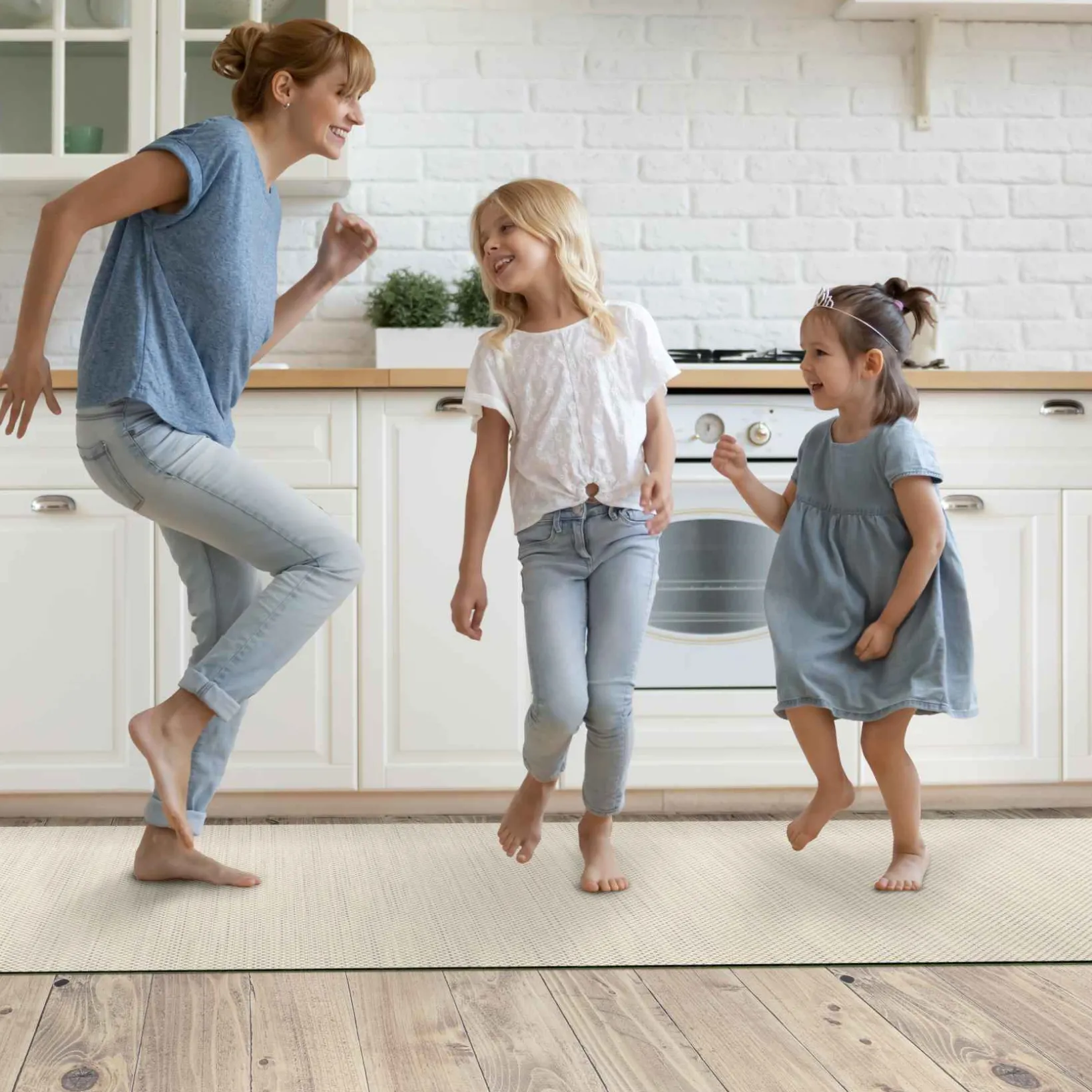 Outdoorteppich Teppichläufer Küchenläufer Rattan Tatami Flecht Gelb | 50cm Breit