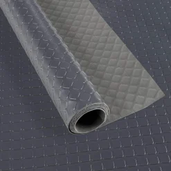 PVC Bodenbelag Meterware Dionis Antirutschmatte Vinylboden Rollenware Stärke 1,5mm Karo Anthrazit Breite 100cm