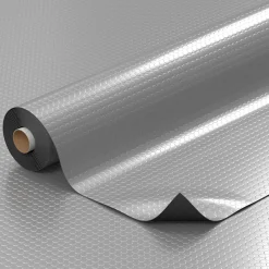 PVC Bodenbelag Noppenbelag Vinylboden Noppen Grau 1mm Antirutschmatte Meterware 140cm Breit