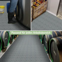 PVC Bodenbelag Vinyl Fußbodenbelag PVC Boden Vinylboden Terrazo Grau Meterware Breite 140cm