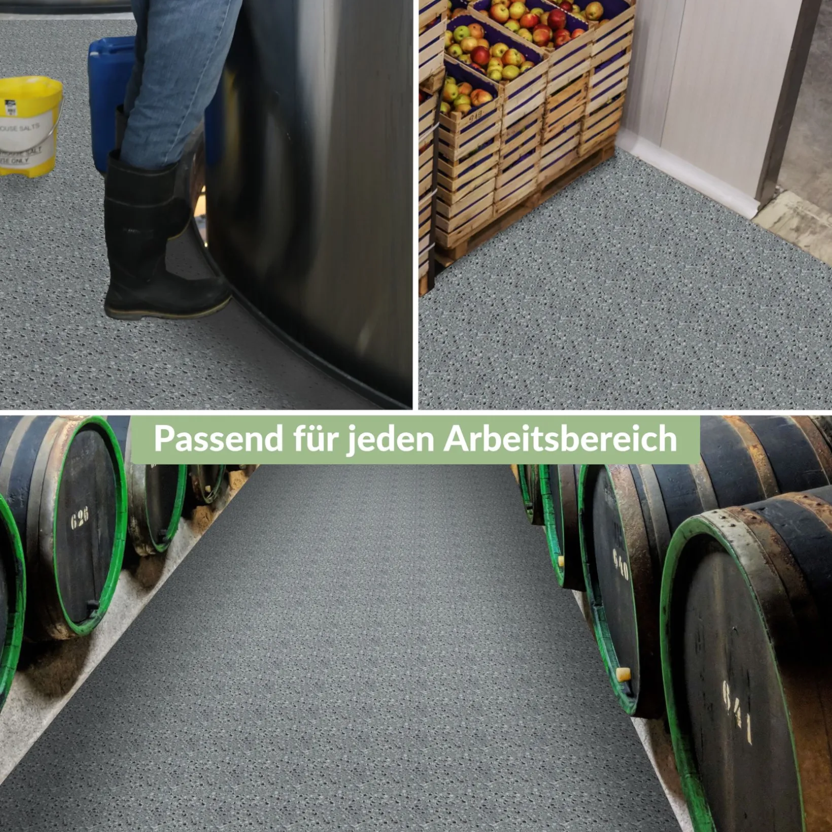 PVC Bodenbelag Vinyl Fußbodenbelag PVC Boden Vinylboden Terrazo Grau Meterware Breite 140cm