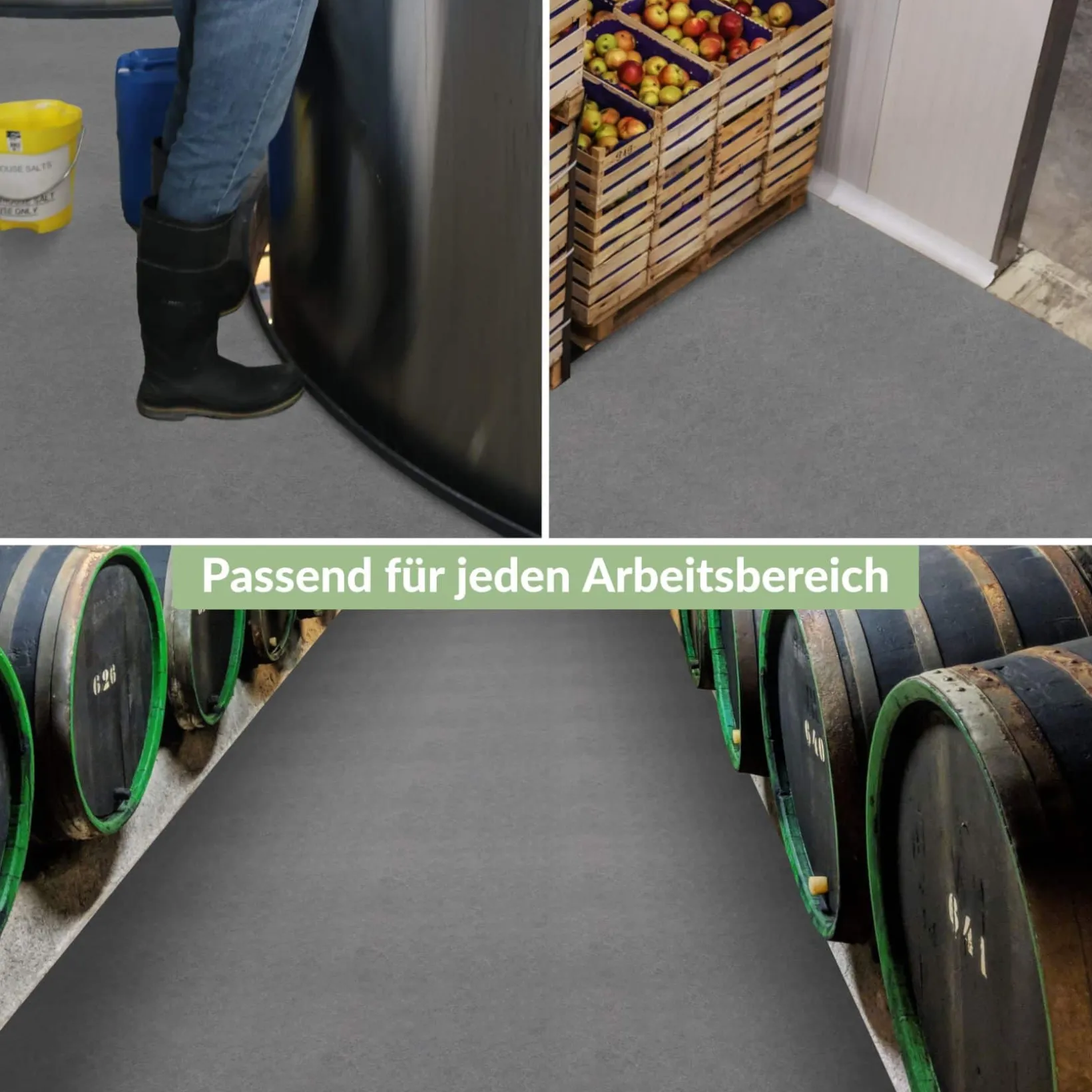 PVC Bodenbelag Vinyl Fußbodenbelag PVC Boden Vinylboden Granitoptik Hellgrau Meterware Breite 140cm