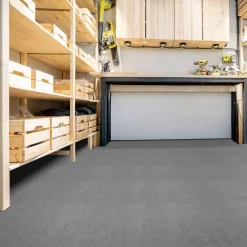 PVC Bodenbelag Vinyl Fußbodenbelag PVC Boden Vinylboden Granitoptik Hellgrau Meterware Breite 140cm
