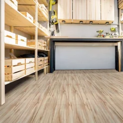 PVC Bodenbelag Vinyl Fußbodenbelag PVC Boden Vinylboden Holz Beige Meterware Breite 140cm
