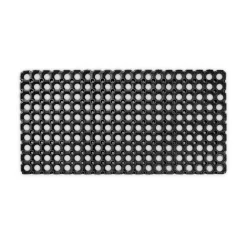 Ringgummimatte Gummimatte Wabenmatte Fußabtreter Schmutzfangmatte 40x80cm Schwarz 23mm