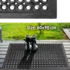 Ringgummimatte mit Gummirand Schmutzfangmatte Gummimatte Wabenmatte 60x90cm Schwarz 14mm