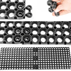 Ringgummimatten Verbinder schwarz für Ringmatten 16 und 22 mm