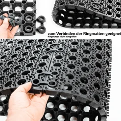 Ringgummimatten Verbinder schwarz für Ringmatten 16 und 22 mm