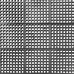 Ringgummimatte Schmutzfangmatte Gummimatte mit intergriertem Verbinder 90x90cm Schwarz 14mm
