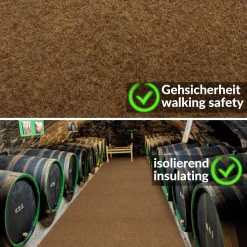 Sauberlaufmatte Schmutzfangmatte Teppichläufer Läufer Flur Innen Außen Eingang POET Breite 80cm Kokos