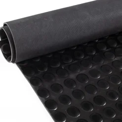 SBR Gummimatte Meterware Bodenbelag Noppenmatte Schwarz Stärke: 3mm 100cm Breite