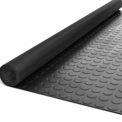 SBR Gummimatte Meterware Bodenbelag Noppenmatte Schwarz Stärke: 3mm 100cm Breite