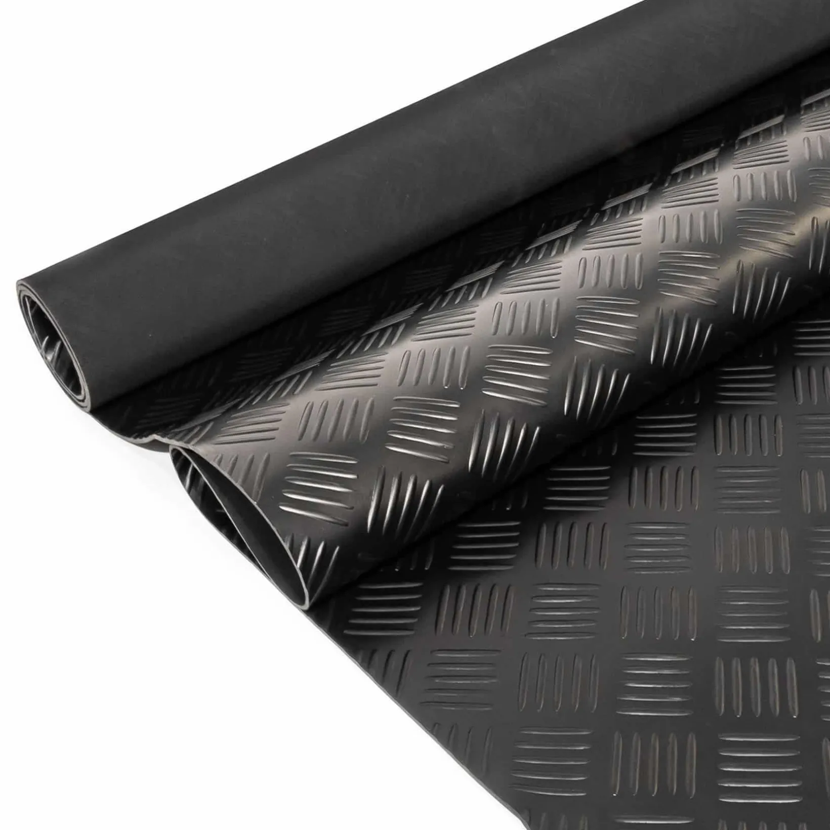 SBR Gummimatte Meterware Gummi Bodenbelag Tränen Riffelblech Optik Schwarz 3mm 100cm Breite