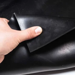 SBR Gummimatte Meterware Gummi Bodenbelag Glatt Schwarz 3mm 100cm Breite