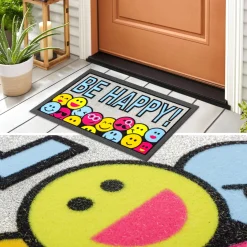 Schmutzfangmatte Fußmatte Türvorleger rutschfest Be Happy! – Glitzer 40x68cm