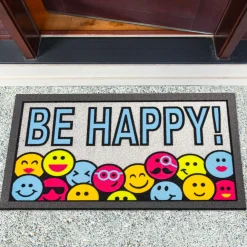 Schmutzfangmatte Fußmatte Türvorleger rutschfest Be Happy! – Glitzer 40x68cm