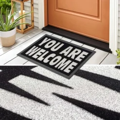 Schmutzfangmatte Fußmatte Türvorleger rutschfest You are Welcome – Glitzer 40x68cm