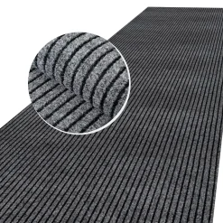 Schmutzfangmatte Teppich Meterware Fußmatte Sauberlaufmatte Flur Läufer Grau Breite 100 cm