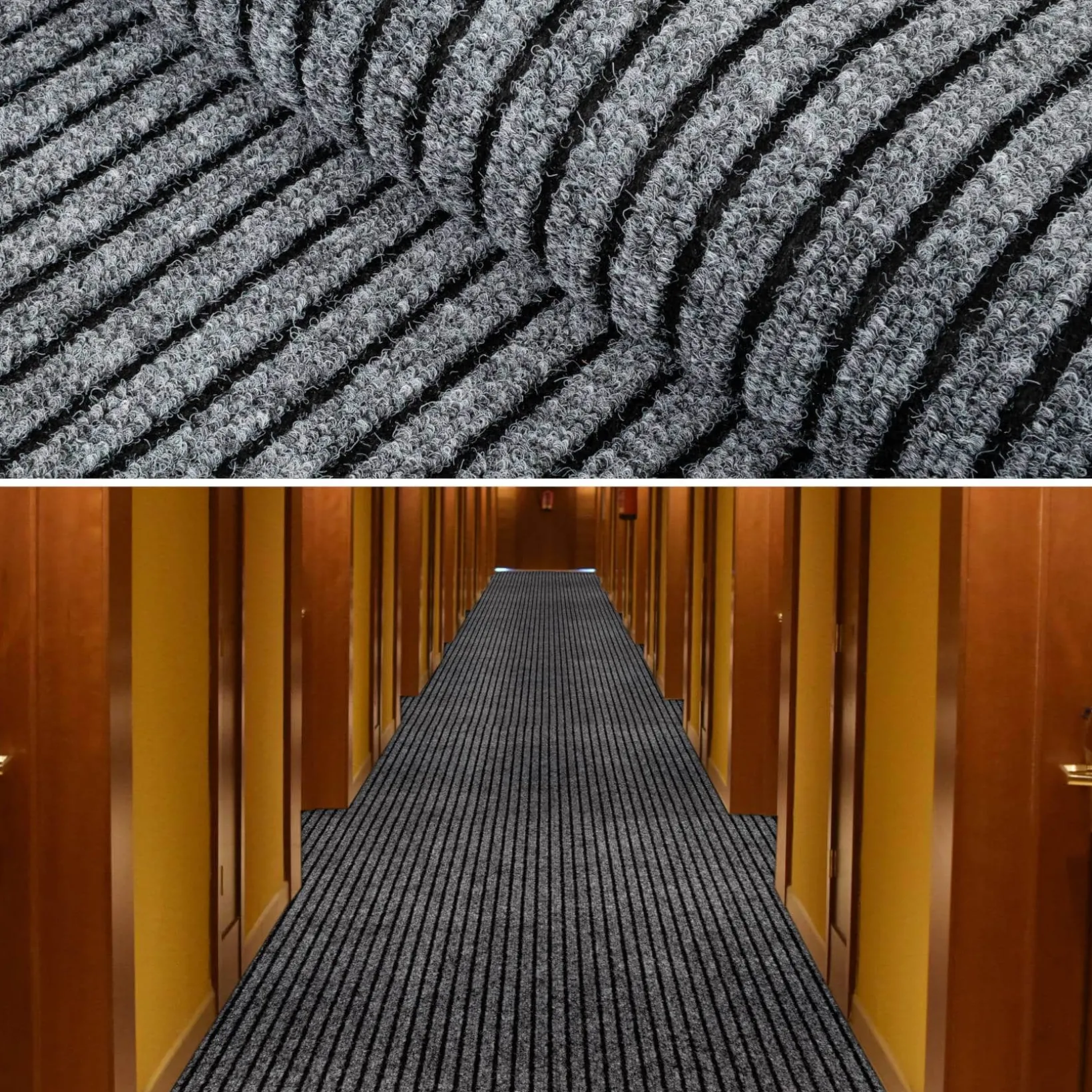 Schmutzfangmatte Teppich Meterware Fußmatte Sauberlaufmatte Flur Läufer Grau Breite 160 cm
