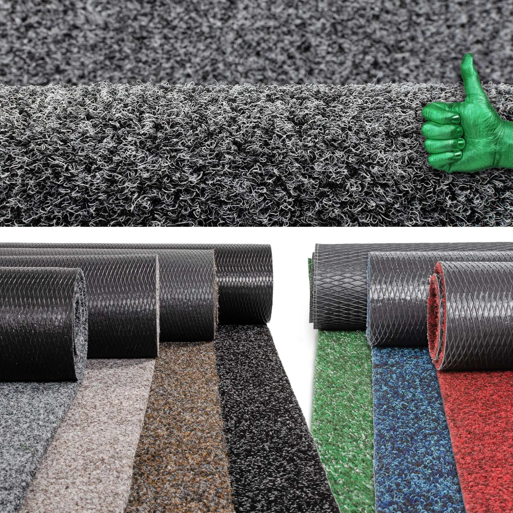 Schmutzfangteppich Sauberlaufmatte Flur Teppich Teppichläufer Läufer Flur POET Breite 80cm Grau
