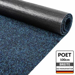 Schmutzfangteppich Sauberlaufmatte Schmutzfangmatte Flur Teppich Teppichläufer Läufer Flur POET Breite 100cm Blau