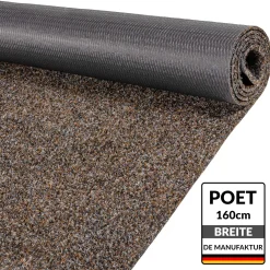 Schmutzfangteppich Sauberlaufmatte Flur Teppich Teppichläufer Läufer Flur POET Breite 160cm Braun