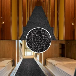 Schmutzfangteppich Sauberlaufmatte Schmutzfangmatte Flur Teppich Teppichläufer Läufer Flur POET Breite 100cm Schwarz
