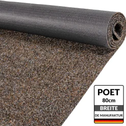 Schmutzfangteppich Sauberlaufmatte Flur Teppich Teppichläufer Läufer Flur POET Breite 80cm Braun