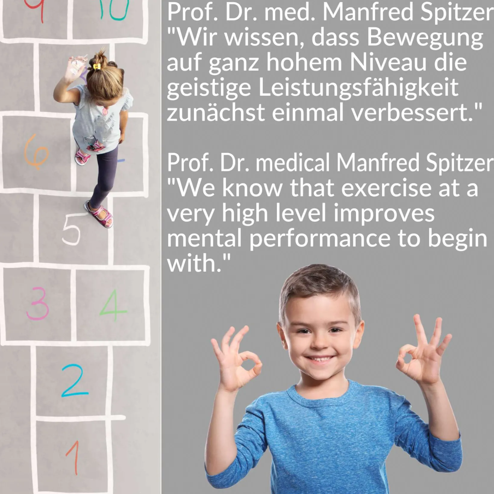 Spielmatte Hüpfspiel Teppich Läufer abwaschbar rutschfest Grau Bunt 67x240cm