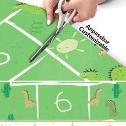 Spielmatte Hüpfspiel Teppich Läufer Hüpfspiel abwaschbar rutschfest Himmel & Hölle 75x235cm