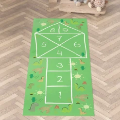 Spielmatte Hüpfspiel Teppich Läufer Hüpfspiel abwaschbar rutschfest Briefhopse 75x194cm