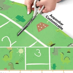 Spielmatte Hüpfspiel Teppich Läufer Hüpfspiel abwaschbar rutschfest Hinkepott 75x161cm