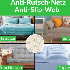 Teppich Antirutschmatte rutschfester Teppichstopper Teppichunterlage Twist Gleitschutz Universal Meterware 3 Breiten