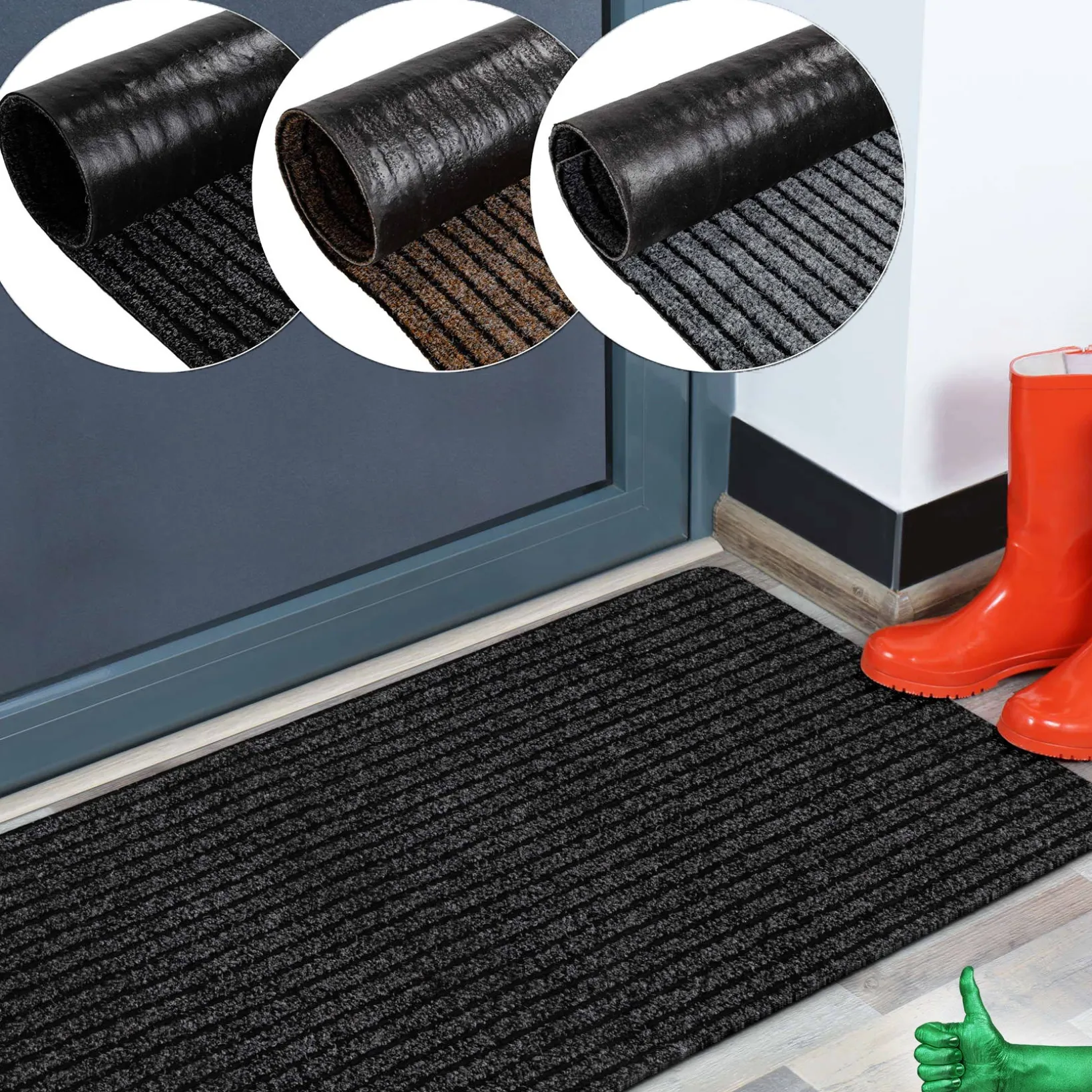 Teppichboden Flur Läufer Teppichläufer Büroläufer Meterware SMER 100cm Breite