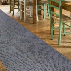 Teppichläufer Flurläufer Küchenläufer Velours Wilson Grau 65cm Breit