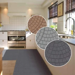 Teppichläufer Flur Läufer Küchenläufer Sauberlaufmatte Premium waschbar Davis Mosaiksteinen Breite 100cm