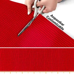 Teppichläufer Flurläufer Küchenläufer Velours rutschfest Wilson Rot 65cm Breit